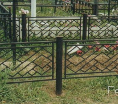 кованая ритуальная ограда