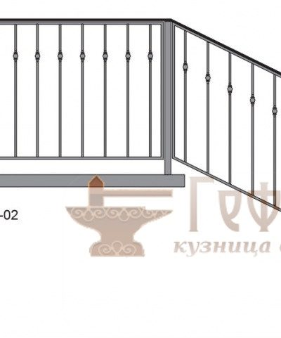 Эскиз перил для ограждения лестниц и балконов
